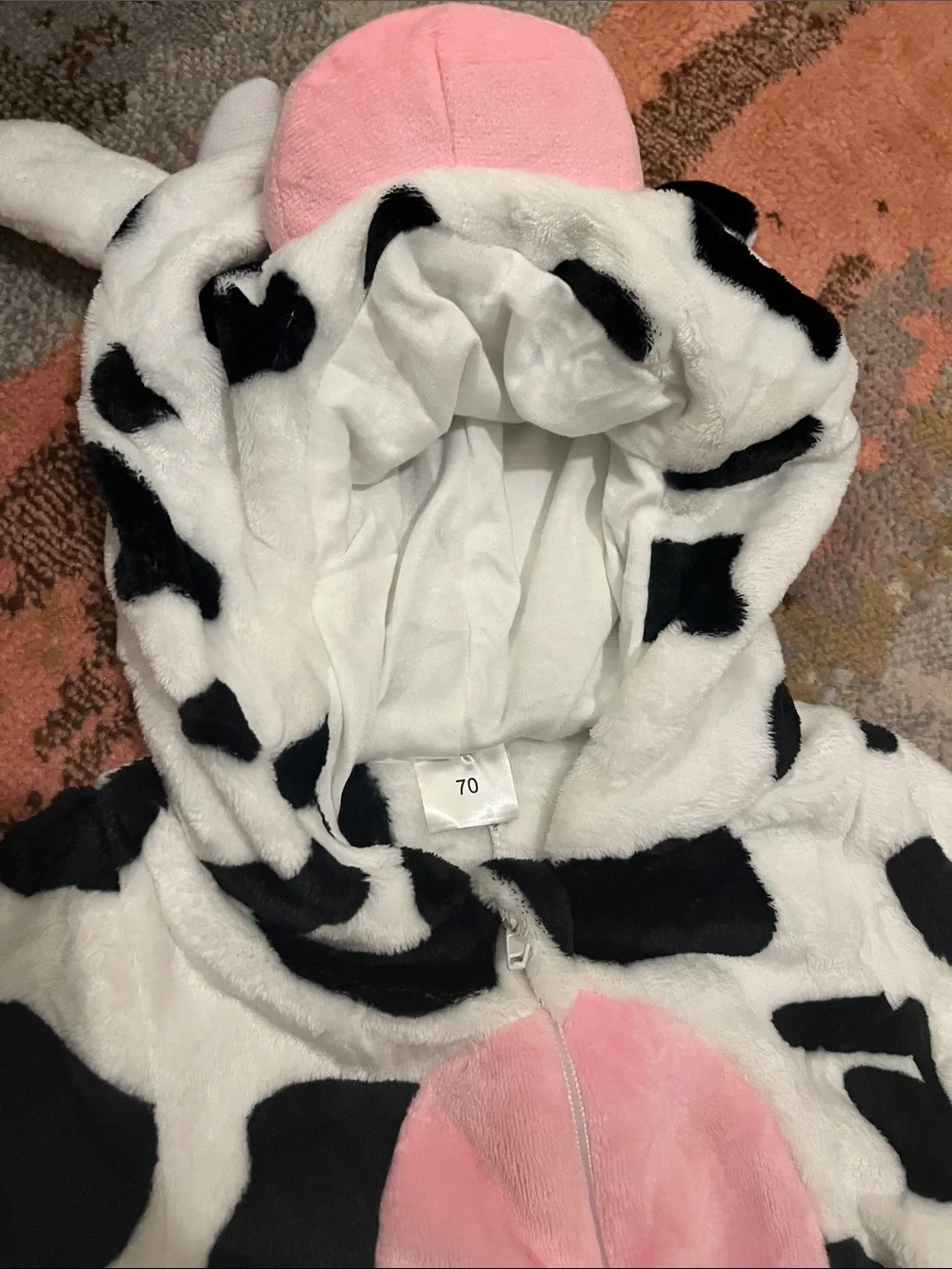 Cow Plush Hooded Baby Costume 3-6 months